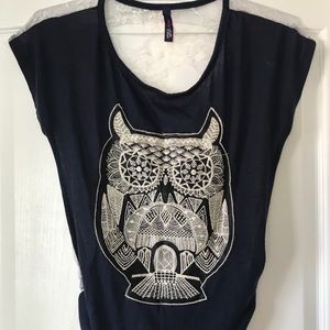 Nice blouse blue color with lace